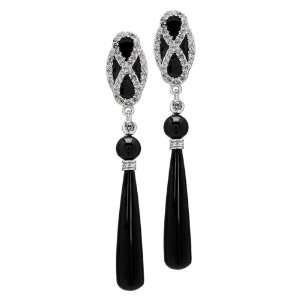  Jalias Onyx Art Deco Earrings Jewelry