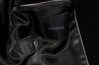 Express Mens Fitted Slim Black Velvet Blazer Sport Coat 38R  