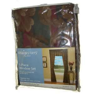  MAINSTAYS HOME 5 PC WINDOW SET TEMPLETON NAVY 84IN X 84IN 