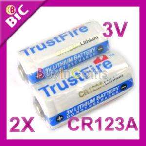 2X Trustfire 16340 CR123A 3V Lithium Batteries Battery  