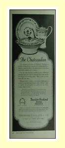 1927 Haviland limoge Chateaudun pattern china photo AD  