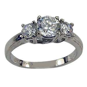  3 Stone Round Diamond Ring   5.5 DaCarli Diamond Jewels 