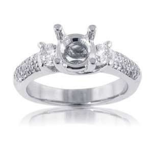 1.00 Ct. TW Round Diamond Lucida Style Engagement Semi 