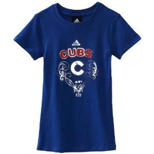  MLB Girls Chicago Cubs Team Jewels S/S Layered Fashion Fit 