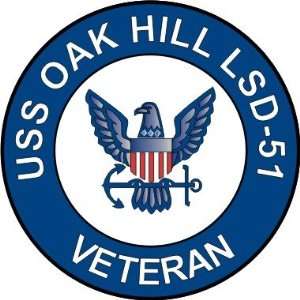  US Navy USS Oak Hill LSD 51 Ship Veteran Decal Sticker 3.8 