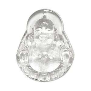   Lost & Found Pendants Glass Buddha Clear 1/Pkg LFPNDT 12480; 3 Items