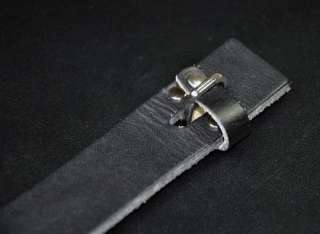   Vintage Cool Single Band Surfer Leather Bracelet Wristband Cuff Black