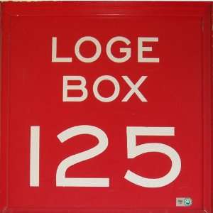  Fenway Park Loge Box 125 Sign (MLB Auth) Sports 