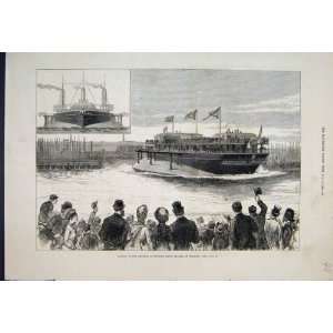   Launch Emperor Russia Yacht Livadia Galsgow 1880 Print