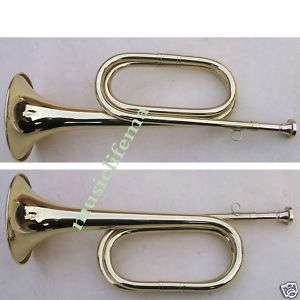 New Yellow Brass ARMY CIVIL WAR Scout Bugle lacquer  