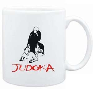  Mug White  Judoka Silhouette Sports