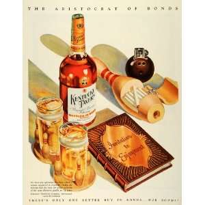  1945 Ad WWII Kentucky Tavern Whiskey Liquor Bowling Drinking 