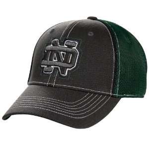   World Notre Dame Fighting Irish Charcoal Green Linerider Flex Fit Hat