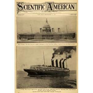  1907 Cover Scientific RMS Lusitania Ship Pre WWI Sink 