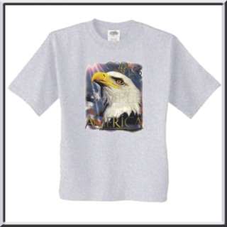 Eagle USA Flag God Bless America T Shirt S,M,L,XL,2X,3X  