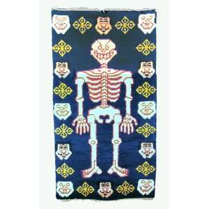  Tibetan Rug Dancing Blue Bones Rug 