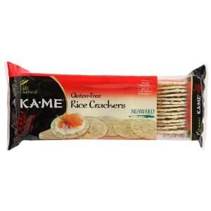 Kame All Natural Seaweed Rice Crackers 3.5 Oz  Grocery 