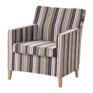 Ikea Karlstad Chair Cover Dillne Gray Beige Stripe Slipcover  