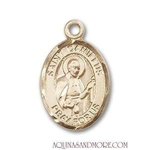  St. Camillus of Lellis Small 14kt Gold Medal Jewelry