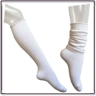 Snow white cotton design knee high socks/stockings  