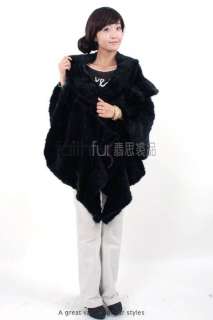 Mink fur knitted cape, polished looking and excellent craft. Ruffled 
