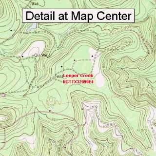   Topographic Quadrangle Map   Leeper Creek, Texas (Folded/Waterproof