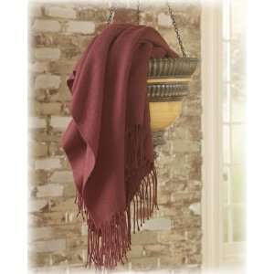  Famous Collection   Throw inBurgundy Finish