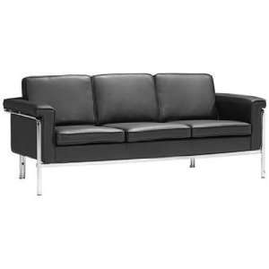  Zuo Modern Singular Black Leatherette Sofa