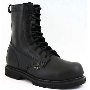 Mens Biker Black Leather Lace up Motorcycle Boots 