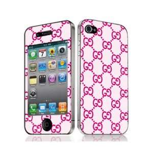 PINK G Style Design Leather Pattern Apple iPhone 4 ( iPhone 4G, iPhone 