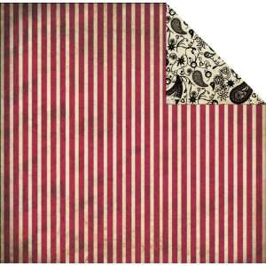  Classic Double Sided Paper 12X12 Red Stripe Arts 