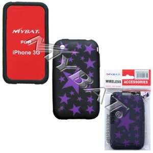  Iphone 3G Stars Black (Purple) Laser Skin Case Everything 