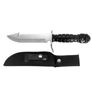  12 Survival Knife with sheath, sharpening stone, and 
