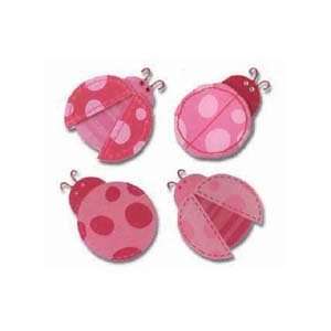  Pink Ladybugs Dimensional Stickers