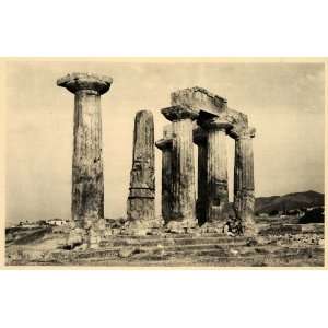  1943 Korinthos Corinth Greece Ruin Temple Apollo Column 