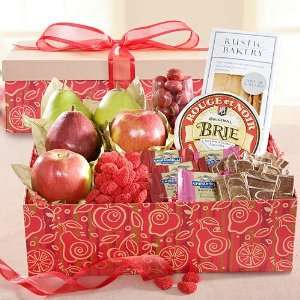 Be My Valentine Fruit Gift Box with Cheese, Crackers and Sweets 