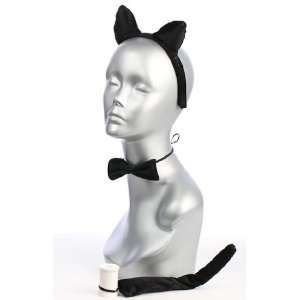   Cat Ears Head Band with Matching Bow Tie & Kitty Cat Tail Toys
