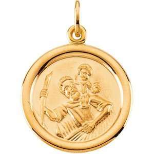  14k St. Christopher Medal 16mm/14kt yellow gold Jewelry