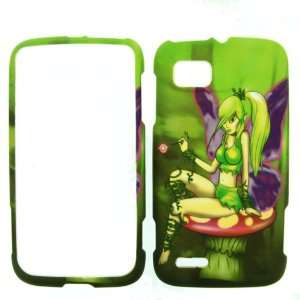  ATRIX 2 / MB865 GREEN MUSHROOM NYMPH RUBBERIZED COVER HARD PROTECTOR 