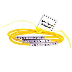  Yellow Positivity Bracelet   Set of 3 Jewelry