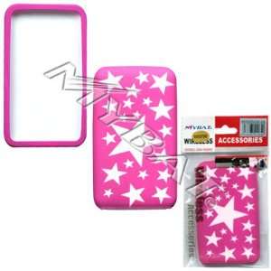  IPOD Touch(2nd Generation) Laser Cut White Stars(Hot Pink 