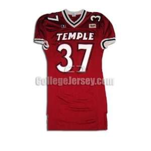   No. 37 Game Used Temple Russell Football Jersey