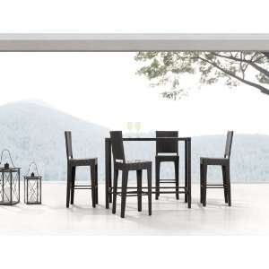   Weaved Glass Top Dining Table Set, ZO ANG T1 Patio, Lawn & Garden