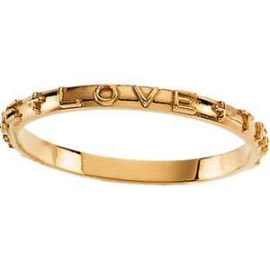    R16616 14K White Gold Size 7 True Love Chastity Ring W/Box Jewelry