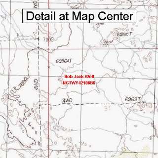  USGS Topographic Quadrangle Map   Bob Jack Well, Wyoming 