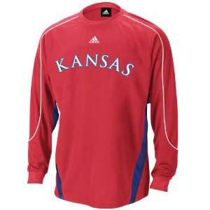 Kansas Jayhawks Red adidas ClimaLITE Primary Logo Long 