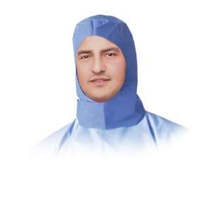  Surgeon Hood, Ties Under Chin, Blue (case of 300) Health 