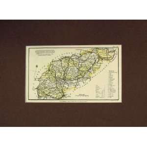  1808 Cooper Victorian Print Map Northamptonshire