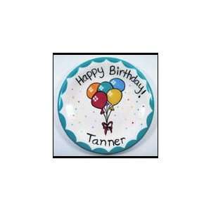   Personalized 7.5 HAPPY BIRTHDAY Party Balloon Plate Toys & Games