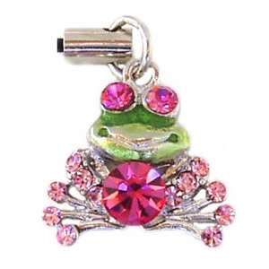 Cute Pink Crystal Frog Cell Phone Charm Strap c26 